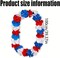 Patriotic Red White and Blue Flower Leis and Star Sunglasses for 4th of July,Flower Necklace Party Decorations 12PCS